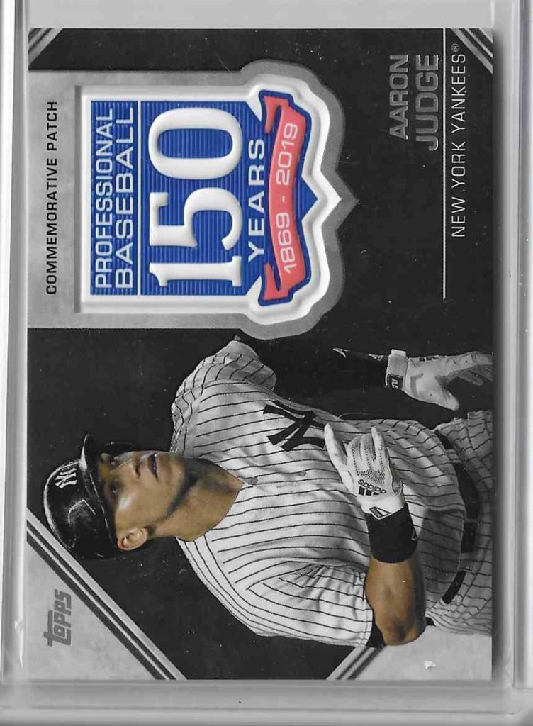 2019 Topps Series 2 150th Anniversary Commemorative Patch AMP-AJ Aaron Judge